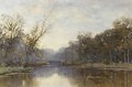 Autumn river landscape - Fredericus Jacobus Van Rossum Chattel