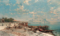 Il Golfo di Napoli, da Mergellina - Franz Richard Unterberger