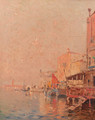 A quay in Venice - a study - Franz Richard Unterberger