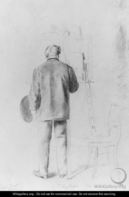 An Artist painting at his Easel - Franz Quaglio