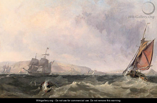 A swell in the Channel - Frederick Calvert