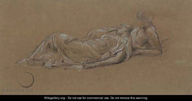 Study for the two nymphs in Idyll - Lord Frederick Leighton