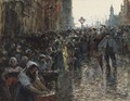 Crowded Street Scene, Paris - Frank Myers Boggs