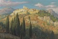 A village in a Mediterranean landscape - Francois-Joseph Dehaspe