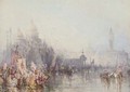 The Grand Canal, Venice, crowded with boats - Frank Wasley