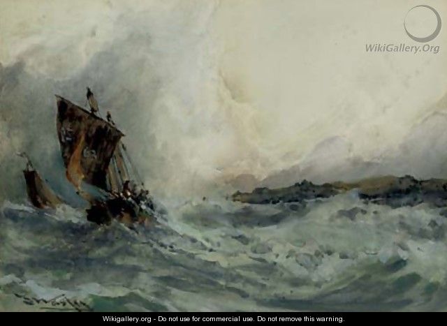 Fishing trawlers in an offshore breeze - Frank Wasley