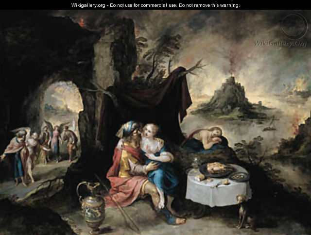 Lot and his Daughters - Frans II Francken