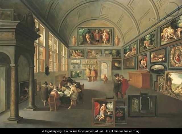 The interior of a picture gallery - Frans II Francken