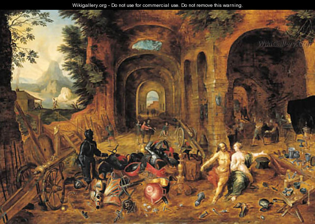 An Allegory of Fire Venus at the Forge of Vulcan - Frans II Francken
