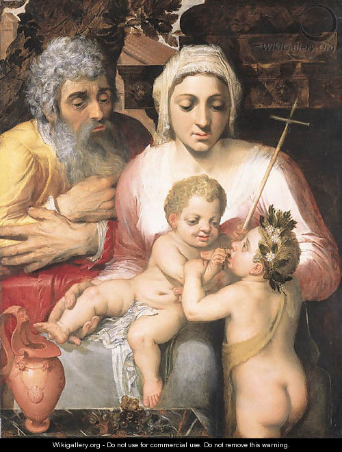 The Holy Family with Saint John the Baptist - Frans, the elder Floris