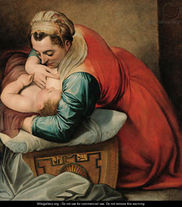 Moses being nursed by his mother - Frans, the elder Floris