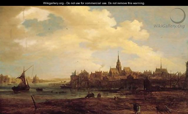 A view of a town by a river - Frans de Momper