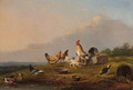 Poultry in a meadow - Franz van Severdonck
