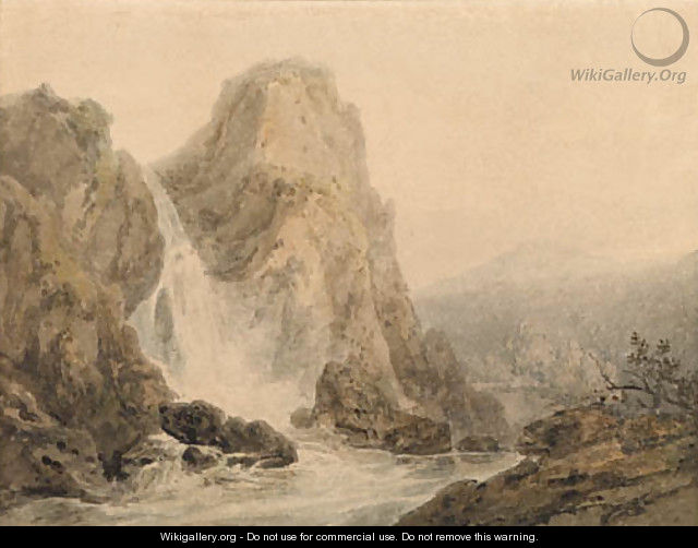 A Waterfall - Joseph Mallord William Turner