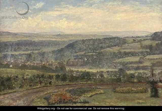 Across the valley to the city beyond - John William Buxton Knight