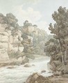 The river near Hawthornden, Devon - John White Abbott