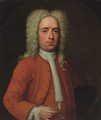 Portrait of Mr Osborn, half-length, in a brown coat and waistcoat and white stock, feigned oval - Johannes or Jan Verelst