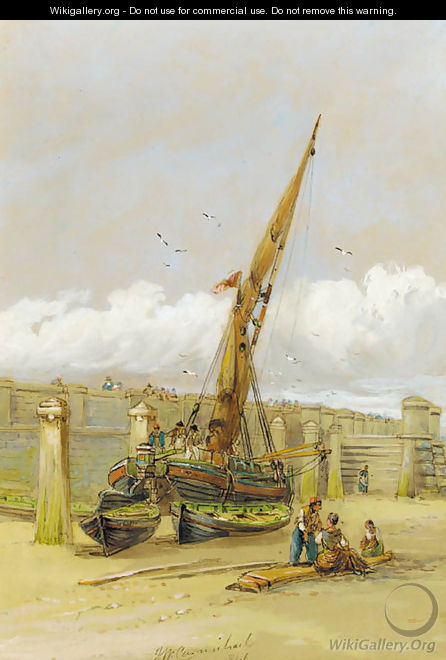 A Beached ship - James Wilson Carmichael