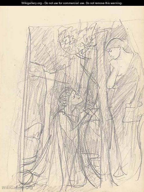Study of a gentleman kneeling in penitence - (after) Cortona, Pietro da (Berrettini)