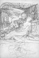 Study for 'Cupid and Psyche' - (after) Cortona, Pietro da (Berrettini)