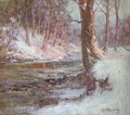 A snowy woodland, dawn - John William Howey