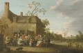 Peasants merry-making before a farmhouse - Joost Cornelisz. Droochsloot