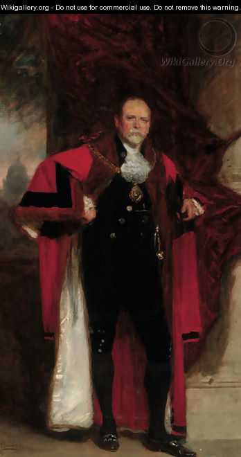 Portrait of Mr. Alderman, full-length, wearing a dress of the Ex-Sheriff Roll - John Seymour Lucas
