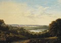 View of Southampton, with the River Itchen in the foreground and Southampton Water beyond - John Young