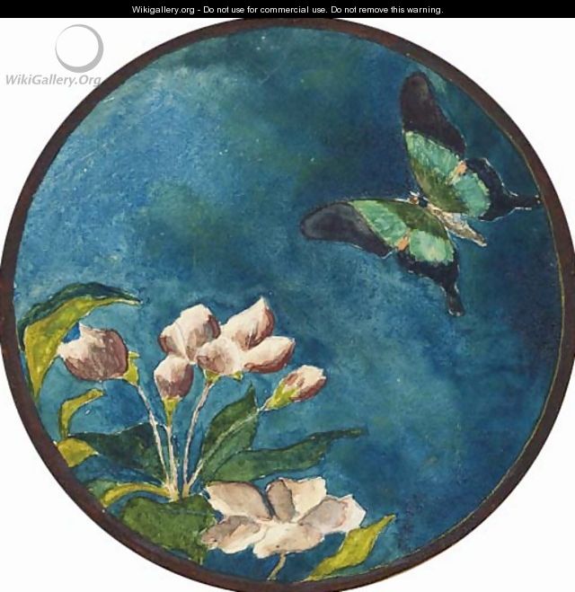 Apple Blossoms and Butterfly - John La Farge