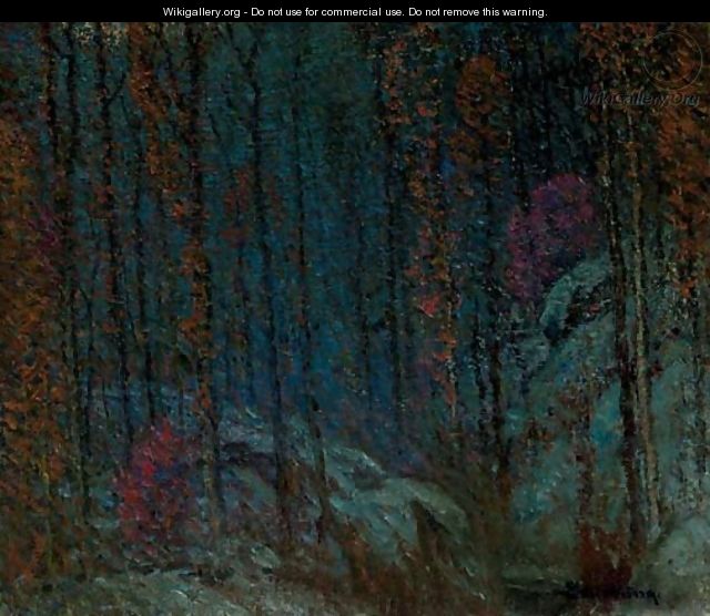 Dark Mood in the Woods - John Joseph Enneking