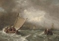 Shortening sail in a squall - John James Wilson