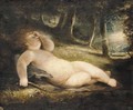 Cupid asleep in a woodland clearing - John Jackson