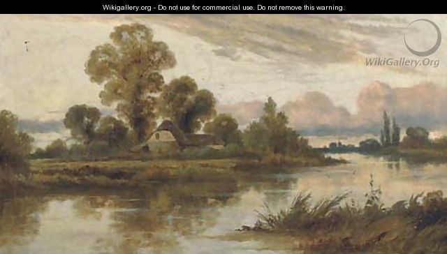 A peaceful day on the river, near Pangbourne-on-Thames - John Horace Hooper