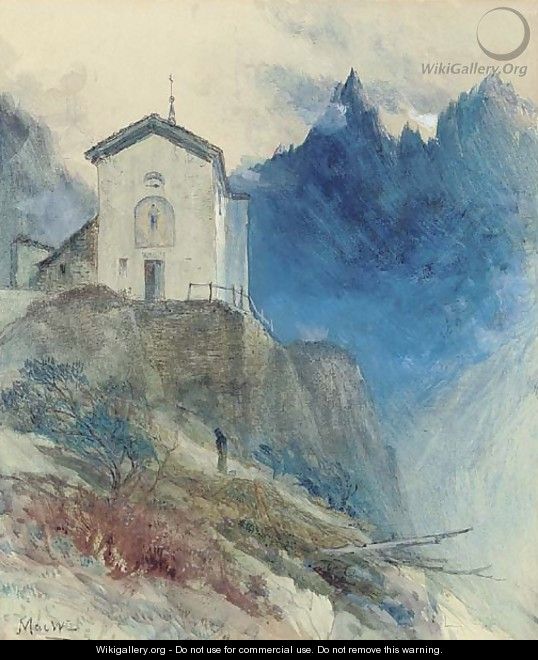 An alpine chapel, Courmayeur - John MacWhirter