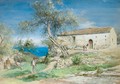 A Villa at Taormina, Sicily - John MacWhirter