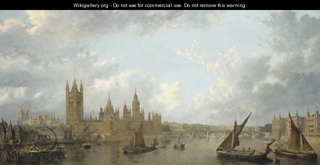 View of Westminster from the Thames - John Macvicar Anderson