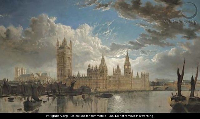 View of Westminster from the River Thames - John Macvicar Anderson