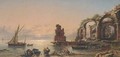 Fisherfolk at the ruins - John Linton Chapman