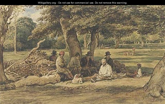 Resting woodcutters, Bray Wood, Windsor - John Linnell