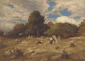 Gathering in the harvest - John Linnell