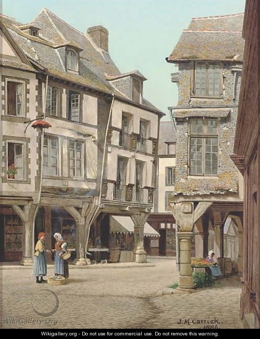 On the way to market, Brittany - John Mulcaster Carrick