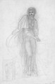 Study of figure and a subsidiary study of a figure in an arcade - John Melhuish Strudwick