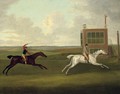 The Duke of Bedford's Grey Diomed beating H.R.H, The Prince of Wales's Traveller over the Beacon course, Newmarket, 8 May 1790 - John Nost Sartorius