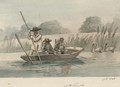 Fishermen in a punt at Oatlands - John Nixon