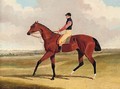 Theodore, winner of the 1822 St. Leger, with John Jackson up, a racecourse beyond - John Frederick Herring, Jnr.