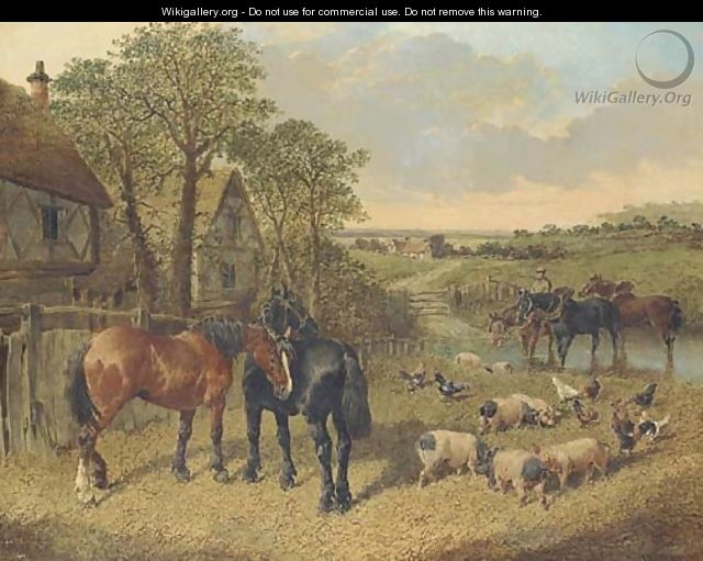 Farmyard companions 3 - John Frederick Herring, Jnr.