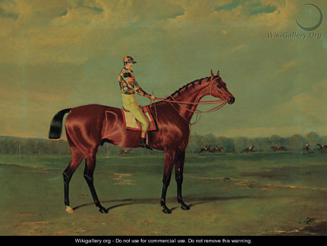 Memnon, a bay racehorse with William Scott up in the colours of Richard Watt, on Doncaster racecourse - John Frederick Herring Snr