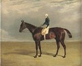 Margrave with J. Robinson up, a racecourse beyond - John Frederick Herring Snr