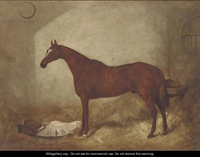 A racehorse in a stable - John Goode