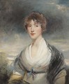 Portrait of Lady Barbara Ashley-Cooper, half-length, in a white dress and black shawl, in a landscape - John Hoppner